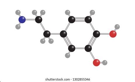 Dopamine Molecule Vector Molecular Structure Vector Stock Vector (Royalty Free) 1302855304 ...