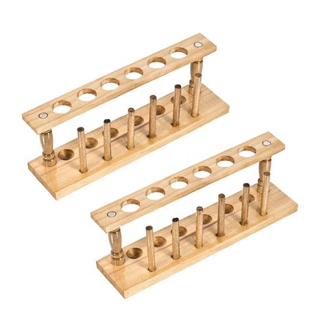 Wooden Test Tube Holder Rack Wells Pins For Mm Mm Centrifuge