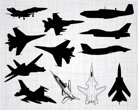 Fighter Jet Silhouette Vector at Vectorified.com | Collection of ...