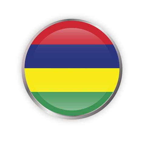 Premium Vector Uruguay Mauritius Flag In Round