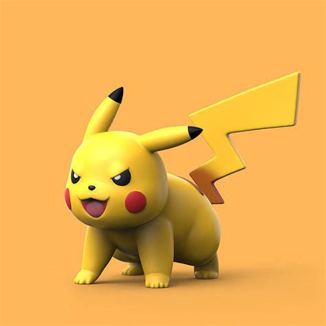 Pokemon Pikachu 3d Model 3d Printable Cgtrader