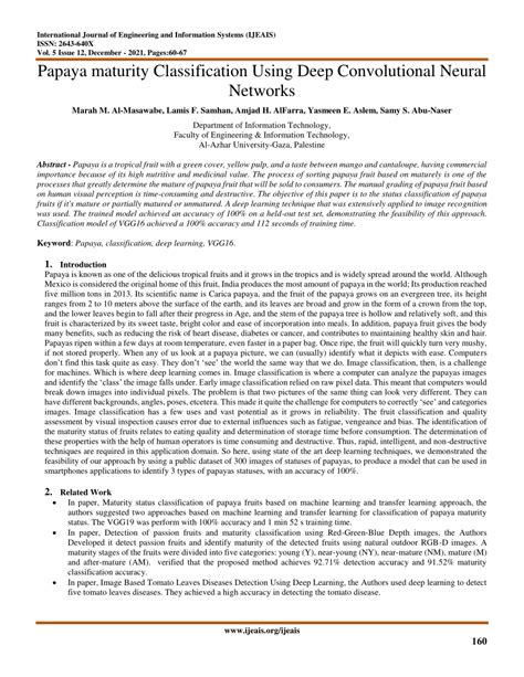 Pdf Papaya Maturity Classification Using Deep Convolutional Neural