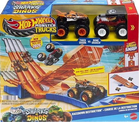 HOT WHEELS MONSTER TRUCK Wyścig z demolką zestaw torów autka