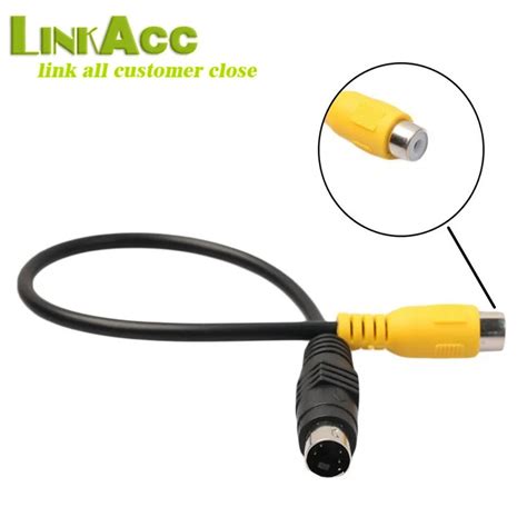 Lkcl Mini Din Pin Male Plug To Av Tv Rca Female Audio Video Cable