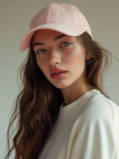 Premium Photo A Girl Wearing A Pink Hat