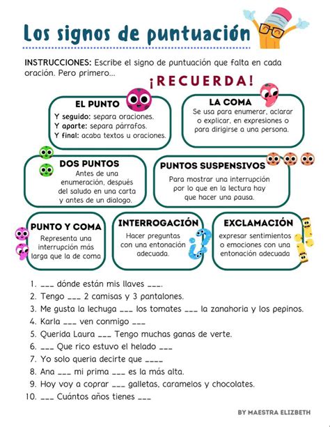 Signos De Puntuaci N Interactive Worksheet Artofit