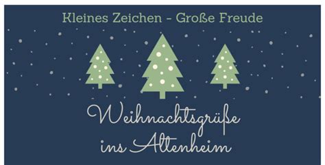 Weihnachtsgr E Ins Altenheim Gemeinsam Wachsen Vfg