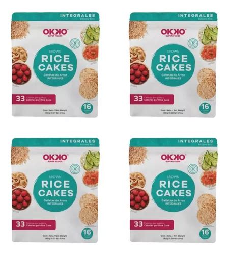 Galletas De Arroz Integral Okko Rice Cakes 140gr 4 Paquetes MercadoLibre