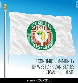 Flag of the Economic Community of West African States, ECOWAS flag ...