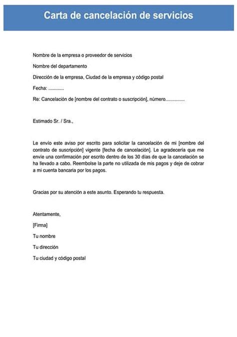 Modelo De Carta Para Cancelacion De Servicio Hot Sex Picture Porn Sex