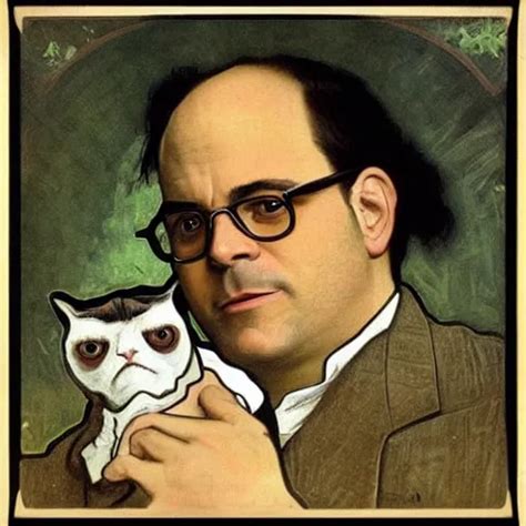 Portrait Of George Costanza From Seinfeld Holding Stable Diffusion