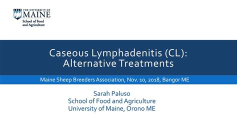 Ppt Caseous Lymphadenitis Cl Alternative Treatments Powerpoint