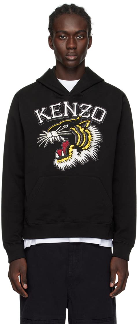 Kenzo Black Kenzo Paris Tiger Varsity Hoodie Kenzo