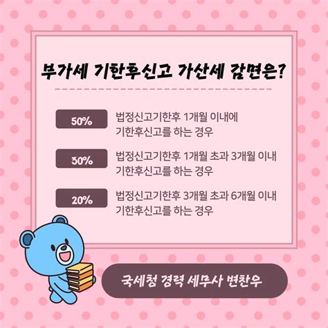 부가가치세 기한후신고 가산세 감면은