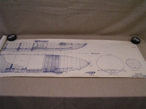 Uss Akron Zrs 4 Airship Zepplin 1928 74 X 17 Blueprint Print Repo By