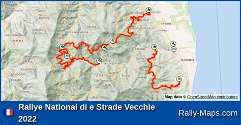 Streckenverlauf Rallye National Di E Strade Vecchie Coupe