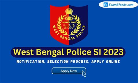 West Bengal Police Si Vacancy 2023 Notification Selection Process