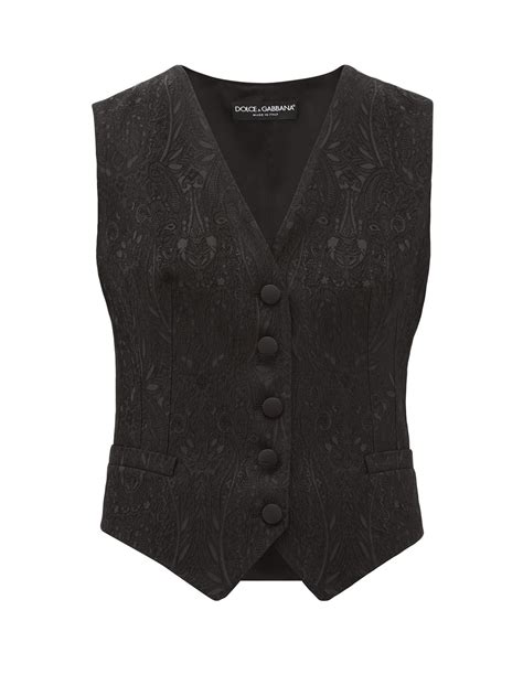 Dolce And Gabbana For Women Dolce And Gabbana Waistcoat Black Waistcoat