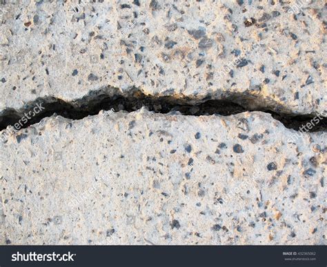 Closeup Cement Road Surface Crack Rough Stock Photo 432365062 ...