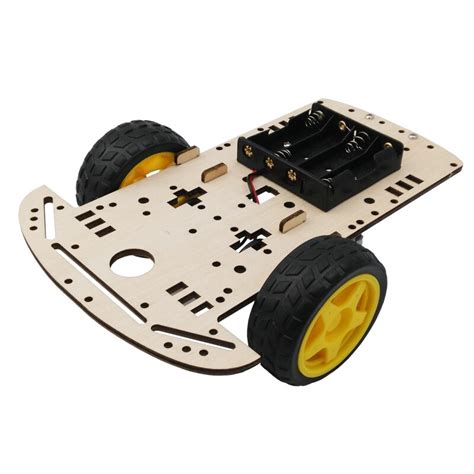 Wood 2WD Robot Smart Car Chassis Kits With Code Sp Vicedeal