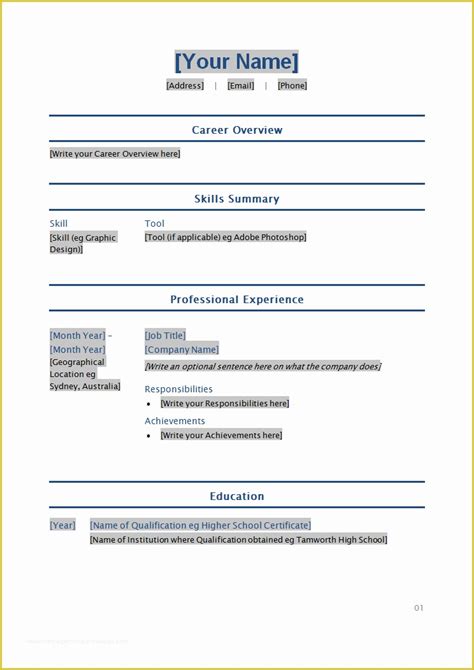 simple resume templates  basic resume template
