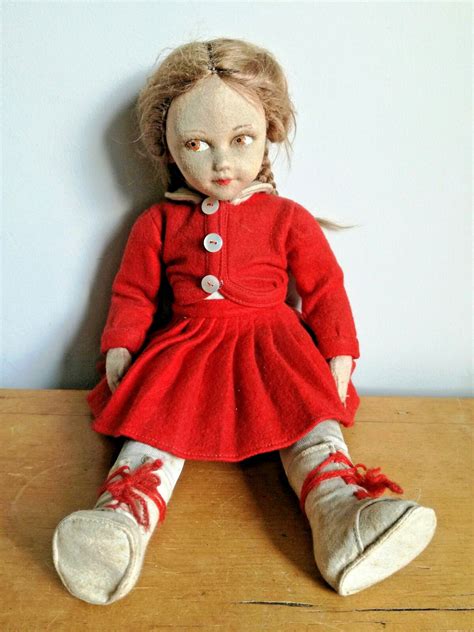 1920 S Old Vintage Antique Dressed Lenci Felt Cloth Doll Norah Wellings Norene Antique