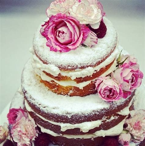 Torta Nuziale Wedding Naked Cake Tendenza Esempio Look Sposa