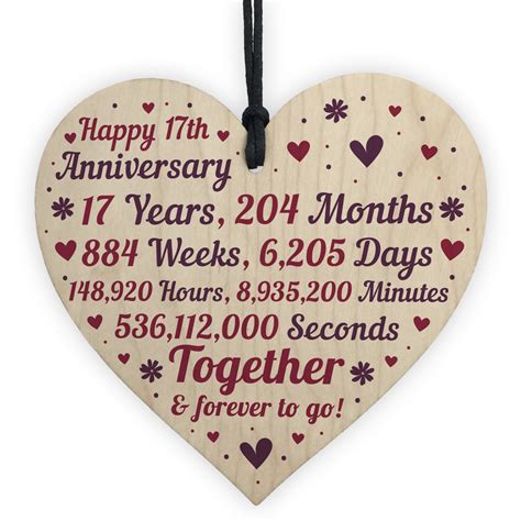 Anniversary Wooden Heart To Celebrate Th Wedding Anniversary