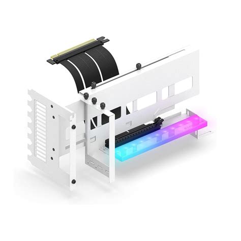 Giá Dựng Vga Ezdiy Argb Vertical Gpu Mount With Pcie4 0 Riser Cable White