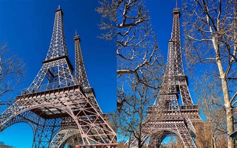 Pour Ses 134 Ans La Tour Eiffel Soffre Une Réplique à Ses Pieds