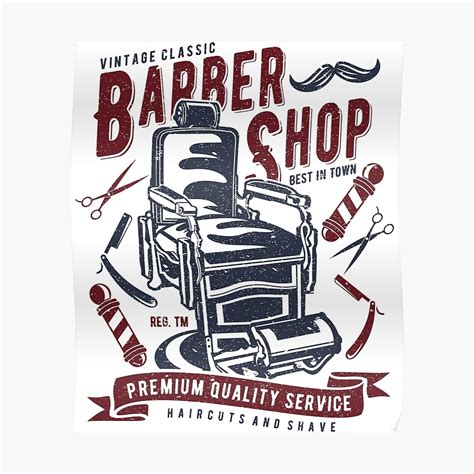 "Vintage Classic Barber Shop " Poster by JakeRhodes | Redbubble