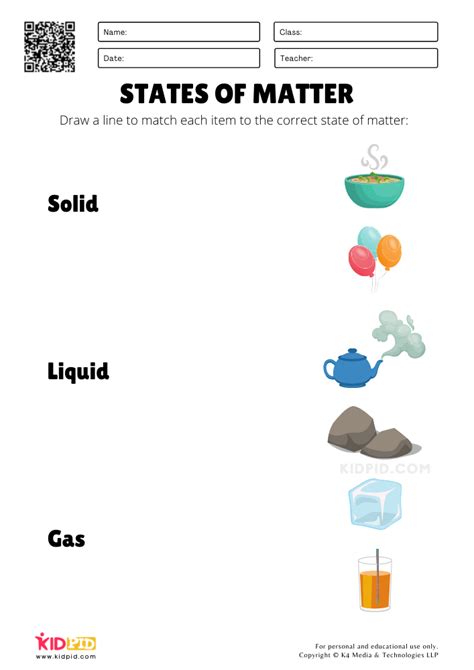 State Of Matter Worksheets Printable Calendars At A Glance