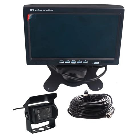 Cámara de marcha atrás LED de 4 pines para coche Monitor LCD TFT de 7