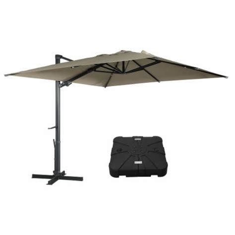 Mondawe 10 Ft Cantilever Offset Patio Umbrella With Base Weight Stand