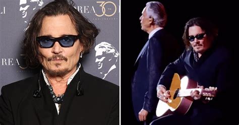 Johnny Depp Performs With Andrea Bocelli In 30th Anniversary Concert