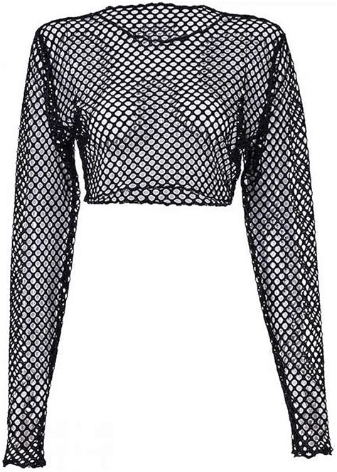 Womens Festival And Rave Mesh Crop Tops Uk Clothing