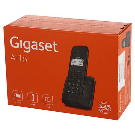 Fiksni Telefon Gigaset A116 Crni Mob Shop