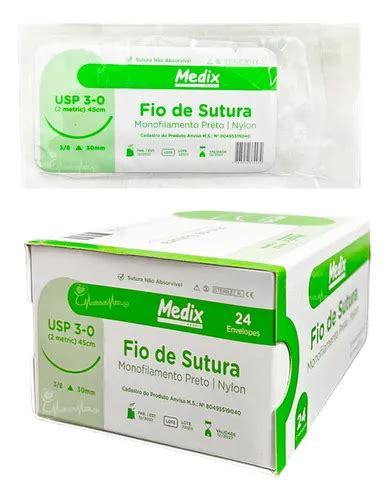 Fio Agulhado Nylon Cm Agulha Cm Cx Env Medix Mercadolivre