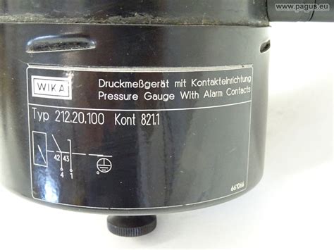 Druckmessger T Mit Kontakteinrichtung Mm Bar