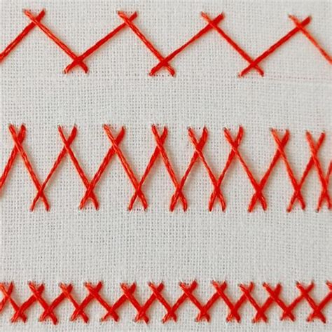 Herringbone Stitch Embroidery: Library of Embroidery Stitches