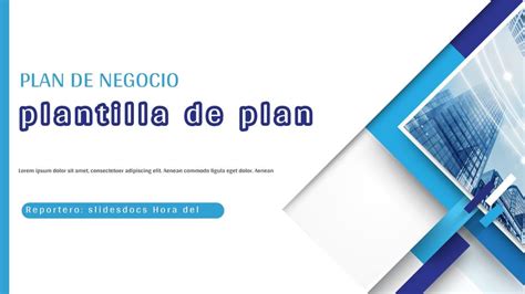 Plan Para La Simplicidad El Plano En Azul Presentación Plantilla Para Powerpoint Y