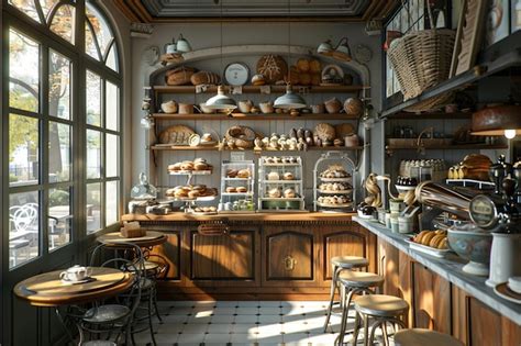 Premium Photo | A charming French boulangerie with fresh pastries