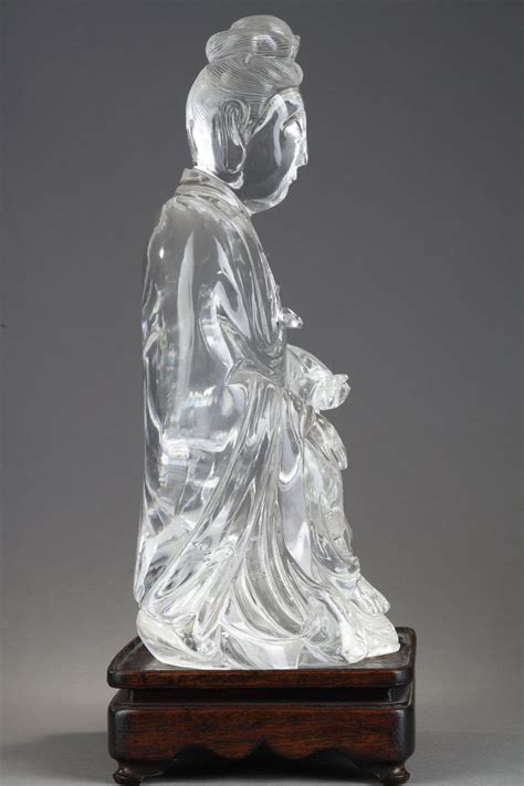 Statuette En Cristal De Roche E Si Cle N