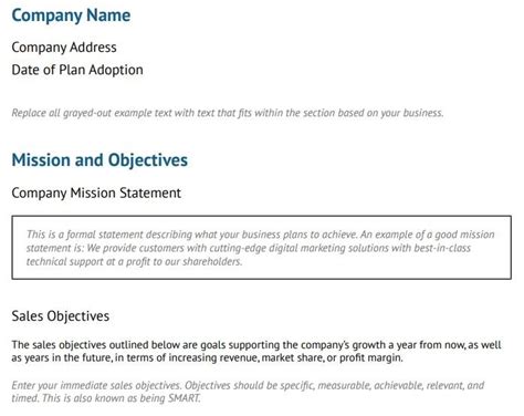 Sales Plan Template Excel Free Download