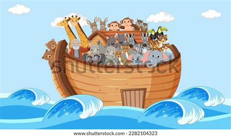 Noahs Ark Animals Illustration Stock Vector (Royalty Free) 2282104323 ...