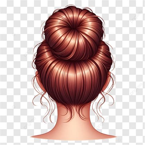 Brown Hair Bun Hair Hair Braid Hair Bun Png Transparent Image And