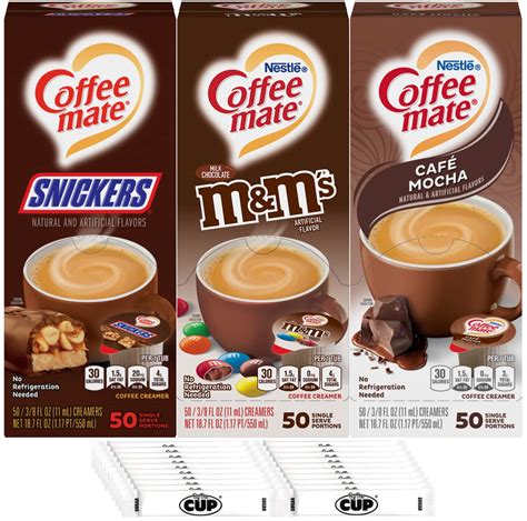 Buy Nestle Coffee Mate Liquid Coffee Creamer Singles Variety Pack Snickers Mandms Cafe Mocha