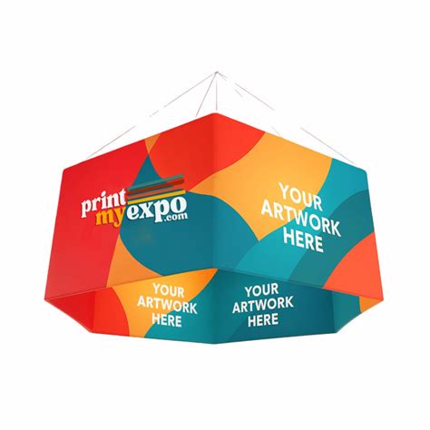 hexagon hanging sign printmyexpocom