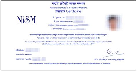 NISM Certification India NISM Exam NiSM Course Fees IFMC