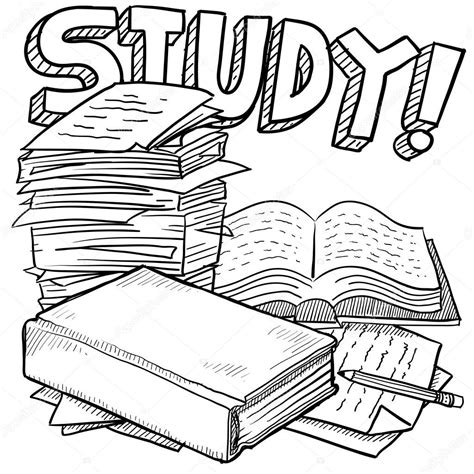 School Study Sketch Stock Vector Image By ©lhfgraphics 21993713